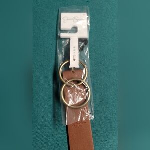 NWT Jessica Simpson Brown Fashion Belt with Gold Buckle Size  M